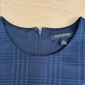 Banana Republic Navy Patterned Shift Dress